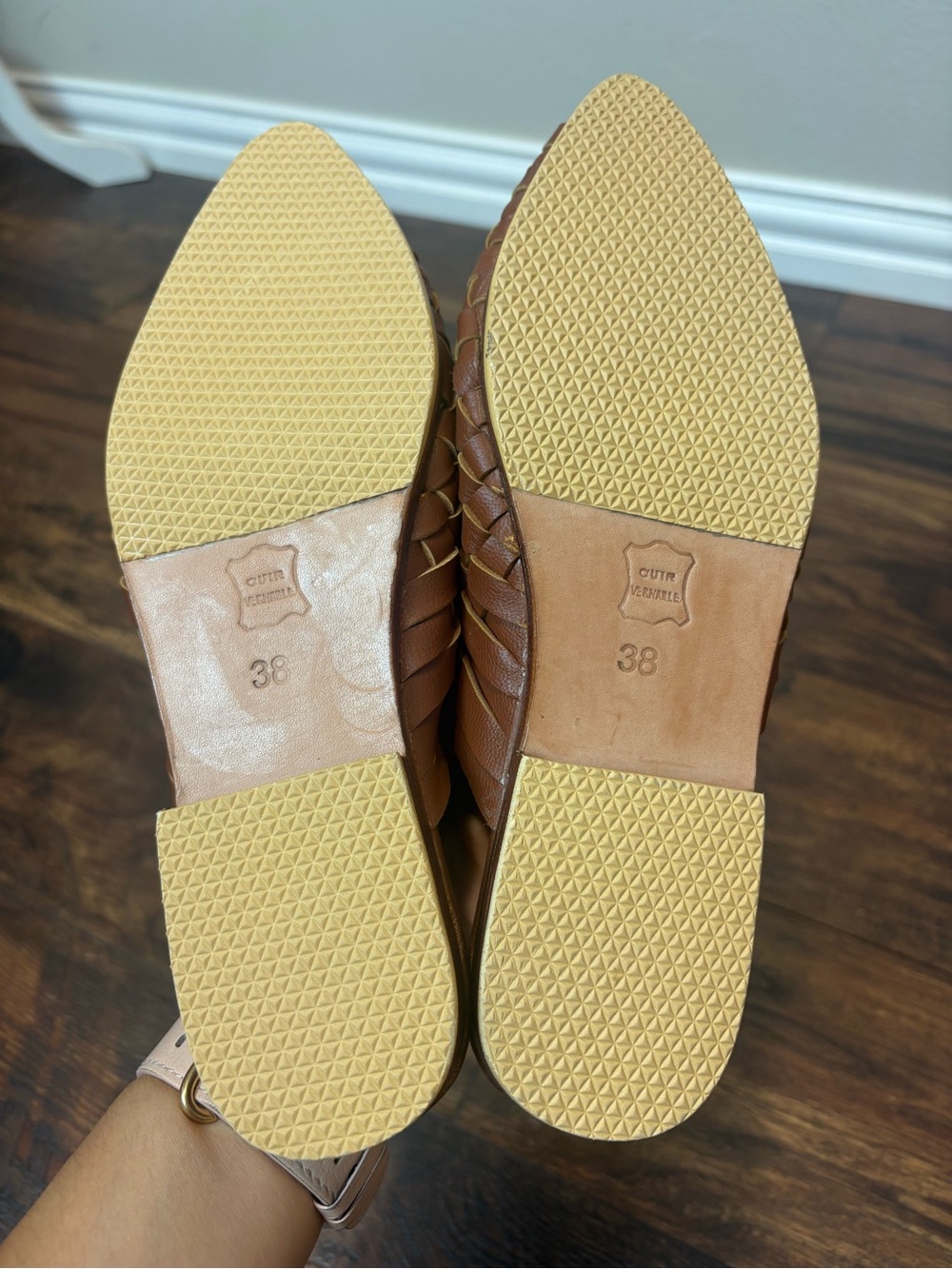 Miuccia Studio Vania Woven Mules Handwoven Goatskin Leather Size 8 - Picture 5 of 5